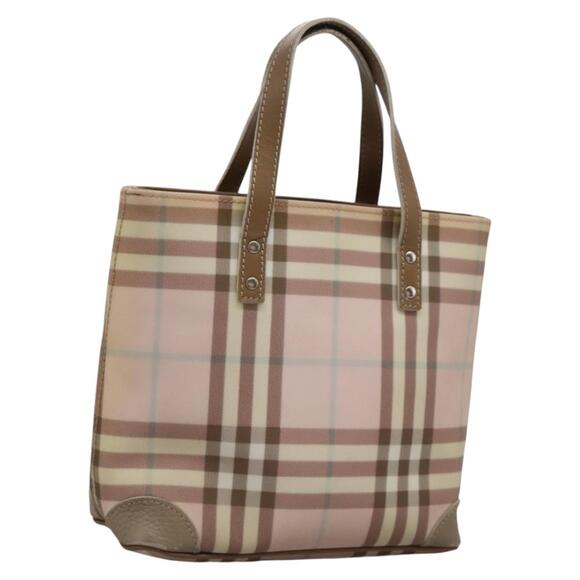 Burberry Nova Check Hand Bag Pvc Pink - Picture 1 of 16